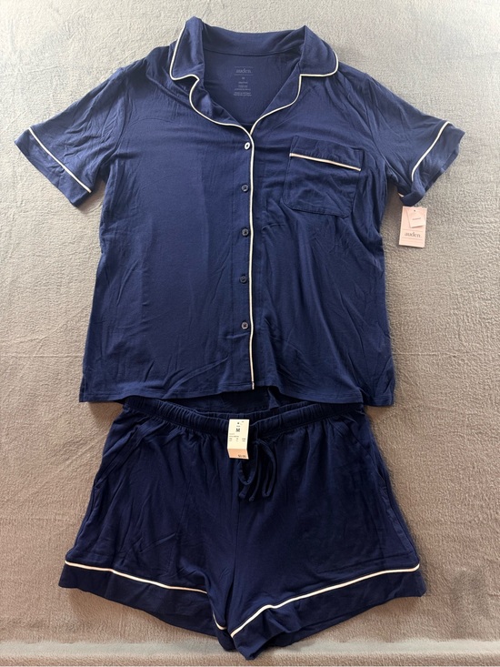 Auden Other - Auden - Navy Short Pajama Set with White Piping
